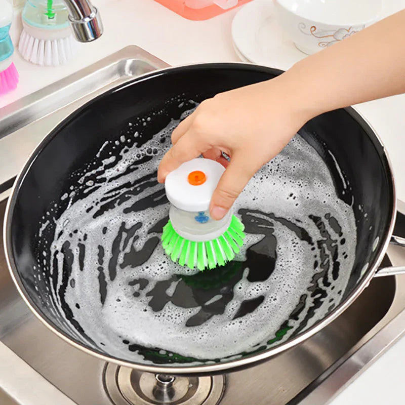 Self Dispensing Cleaning Brush Dish Brush Liquid Soap Plastic Dish Cleaning Brush Home Cleaning